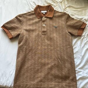 Lacoste Tan and Brown Polo Shirt for Men